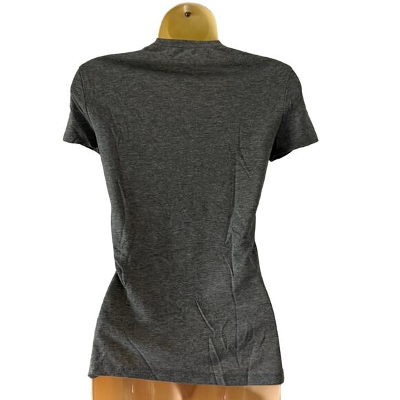 Aeropostale Gray Tee Shirt with Satin Appliqué Knit Top Y2K - Picture 4 of 8